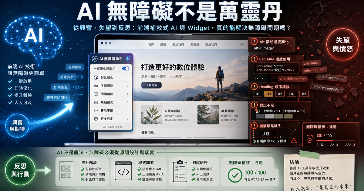 AI 無障礙不是萬靈丹